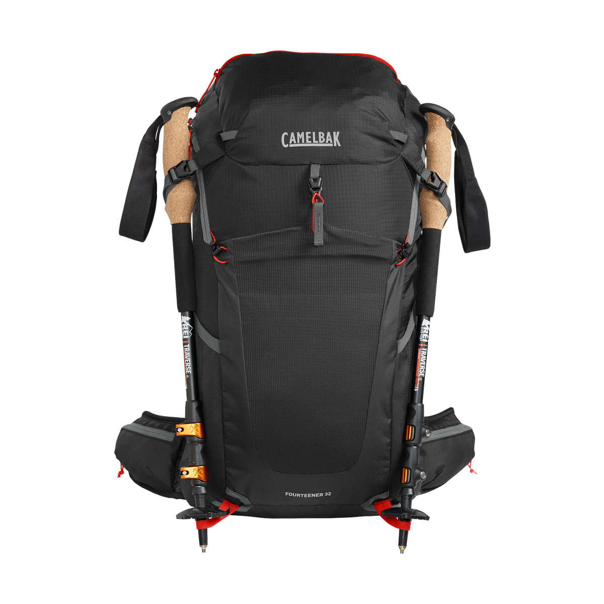 Fourteener 32 100oz, Black/Red Poppy