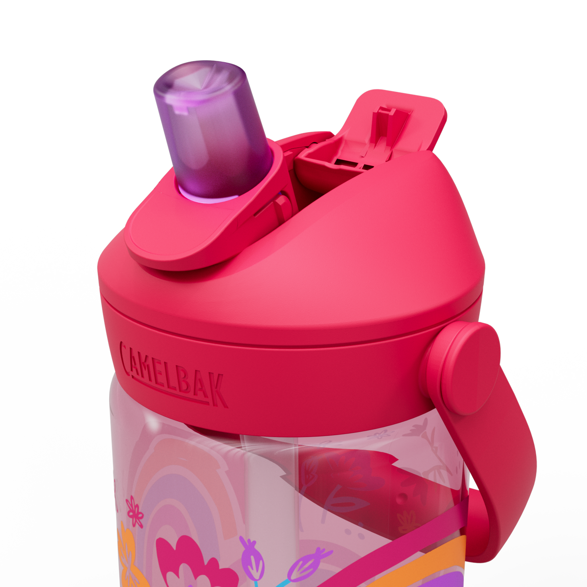 Thrive Flip Straw Kids 14oz, Rainbow Floral